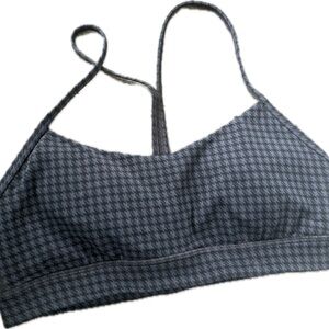 Lululemon Micro blue Houndstooth Flow Y bra